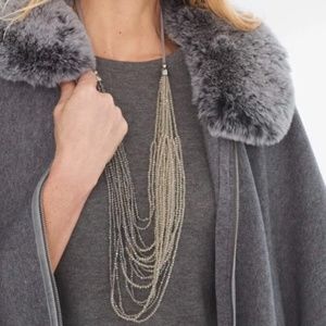 Chico’s Multi-strand beaded necklace with so right shimmer.